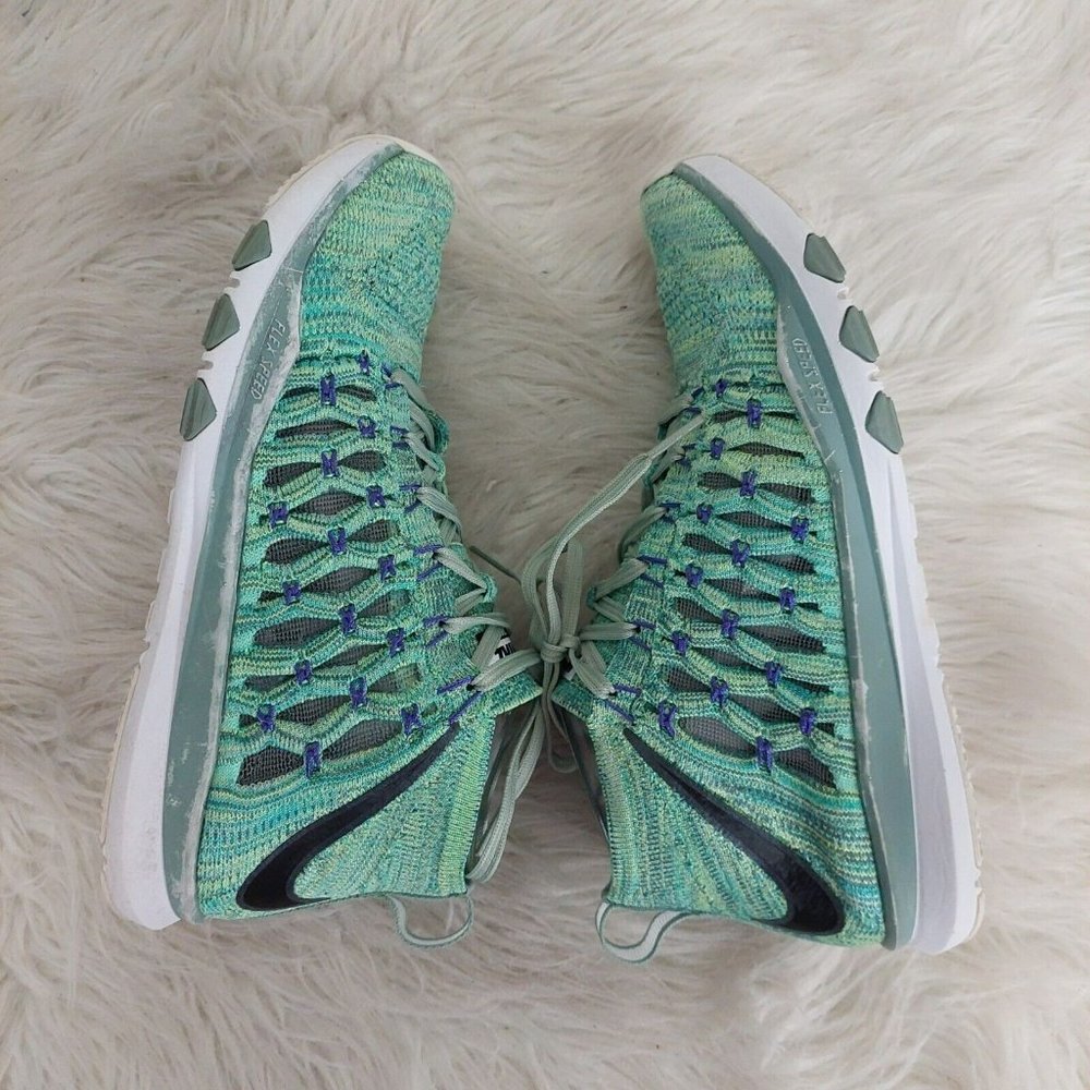 Nike Train Ultrafast Flyknit Green Size US 7 Running Shoe Mesh 843694-300 Men's - Picture 7 of 12